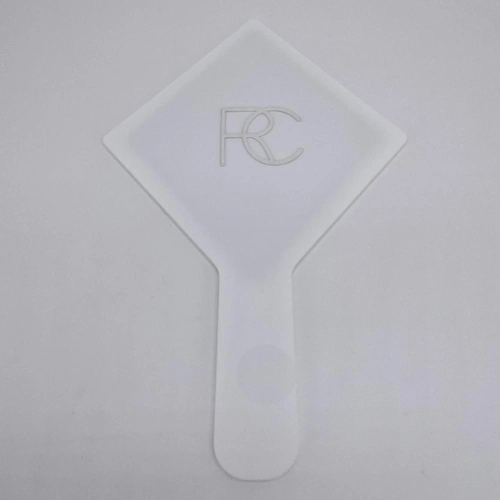 Espelho Branco G - Logo alto relevo inicial ou desenho