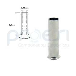 Terminal Tubular Sem Isolação - 2,5mm² - EN2510