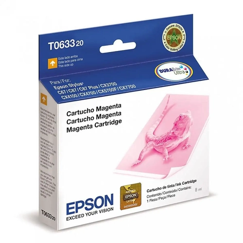 Cartucho Original Epson Magenta T063320 8ml Stylus C67, C87, CX3700, CX4100, CX4700, CX7700