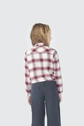Camisa Xadrez Vermelha Amarração Hering - Feminina