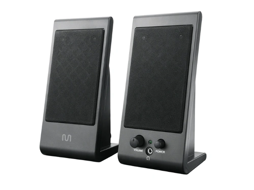 Caixas de Som 2.0, 3w Rms, Alimentação Usb, Conexão P2, Controle Volume, Cinza - SP009