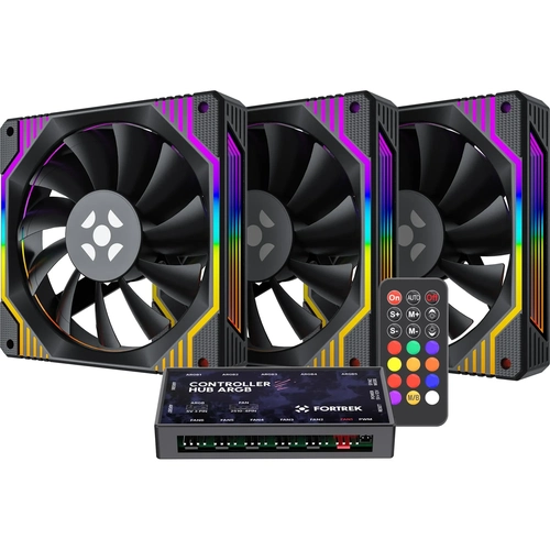 Kit Cooler Gabinete Fortrek Frosty ARGB Preto - 84966