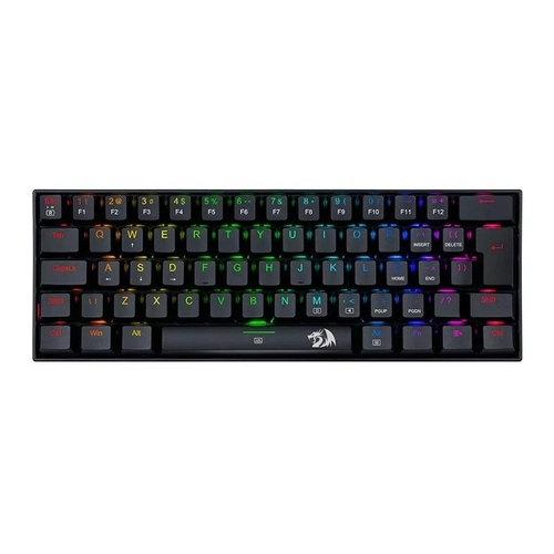 Teclado Mecânico Gamer Redragon Dragonborn Black RGB Switch Blue - K630rgb-1 Pt-blue