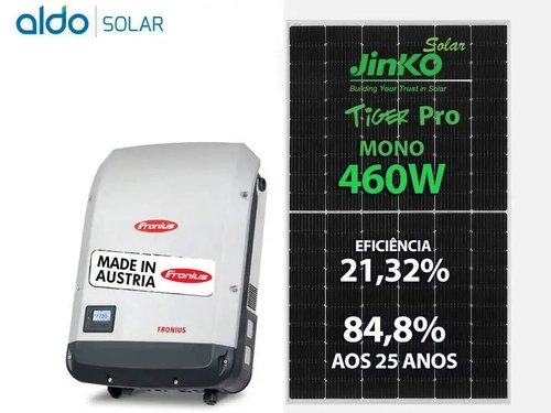 Gerador De Energia Solar Fronius Metalica Perfil 55cm Romagnole Fronius Gf 22,08kwp Jinko Tiger Pro Mono 460w Symo 20kw 2mppt Trif 380v