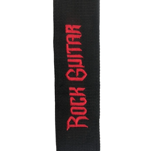 Correia Rock Guitar Acolchoada 7cm  Preta Shock Music