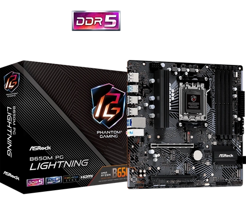 Placa Mãe AM5 Asrock B650M PG Lightning