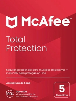 Total Protection Mcafee 5 Dispositivos 12 Meses Produto Físico - Macf0009-box