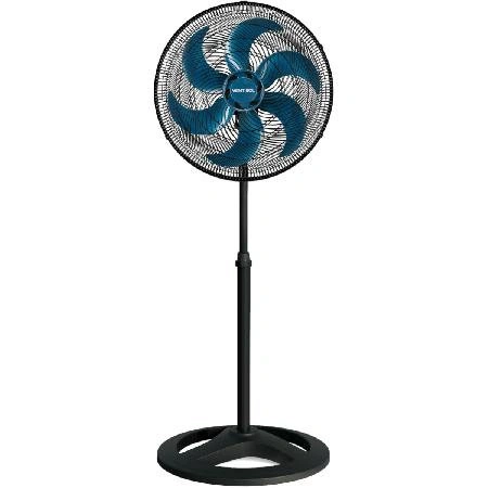 Ventilador Osc de Coluna Turbo 50cm 6 Pás - 127v - Preto/azul