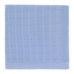 Manta Tricot Trançada Azul - Unissex