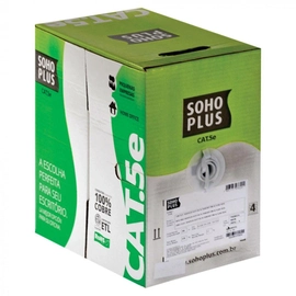 Cabo Lan U/utp Cat.5e 24 Awg 4 Pares Cmx Caixa C/ 305 Metros Branco 100% Cobre 23200101