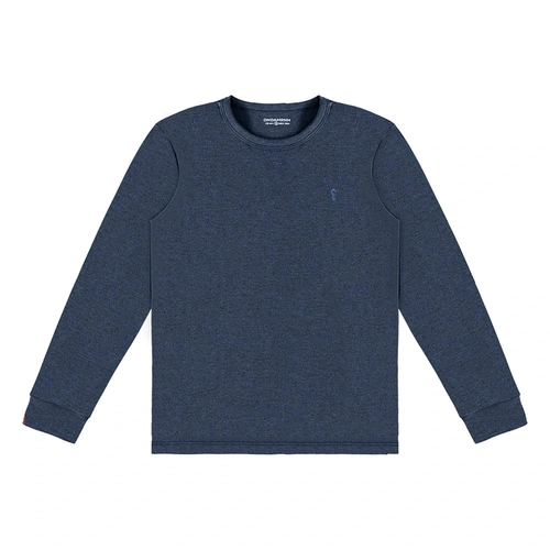 Camiseta Manga Longa Suedine Onda Marinha - Masculina