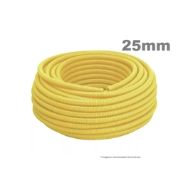 Eletroduto Garganta Tigre flex PVC 25mm Rolo com 100M