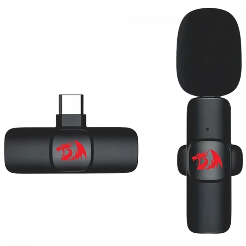 Microfone de Lapela Redragon Usb-c Tipo-c Athan Preto - Gm93