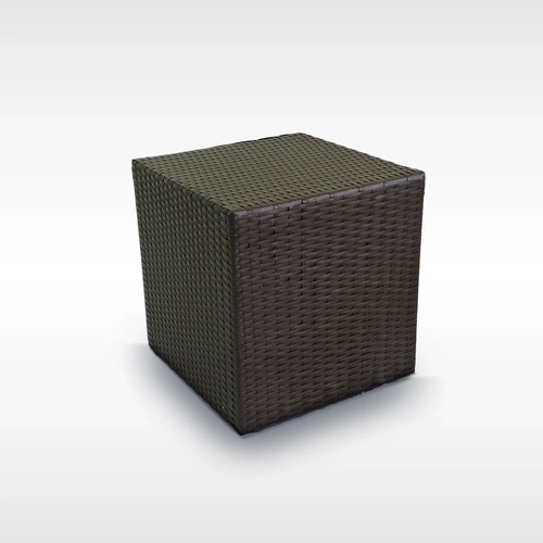 Mesa Lateral em Fibra Sintética e Alumínio Dourados