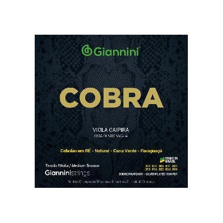 Encordoamento para Viola Aço Cobre Prateado Tensão Média Série Cobra Gesvm