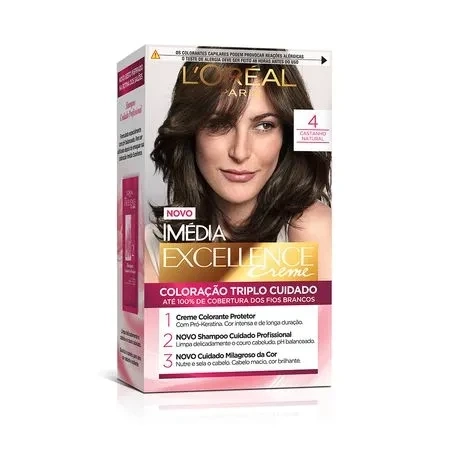 Coloração Imédia Excellence LOréal Paris 4 Castanho Natural