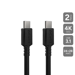 Cabo Usb Tipo-c 3.1 P/ Usb Tipo-c 3.1 - Preto - 2 Metros - Pucp2p
