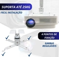 Suporte para Projetor De Teto ou Parede, Regulável, Cor Branca