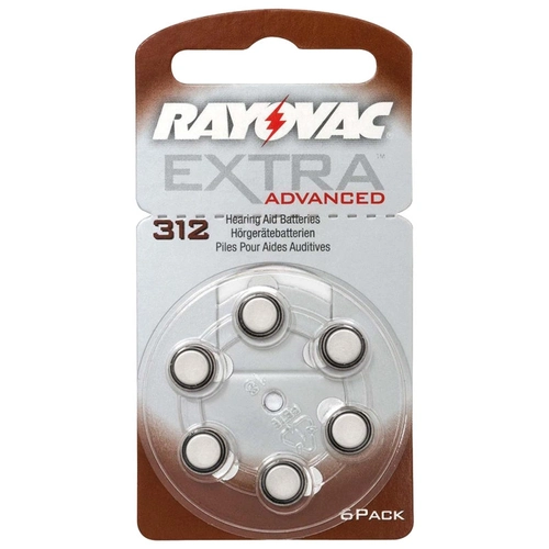 Pilhas Auditivas Rayovac Sem Mercurio Tamanho 312 Com 6 Unidades - 312ae6zm