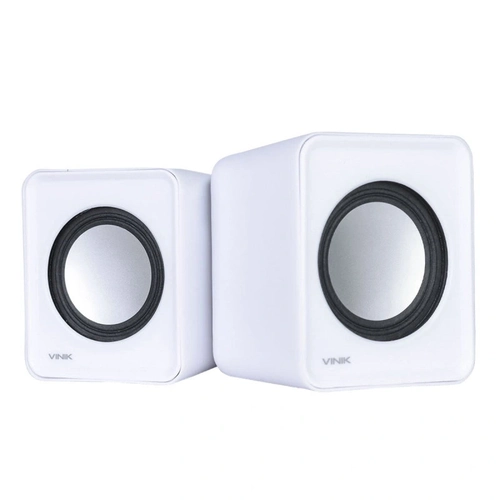 Caixa de Som 2.0 Usb 5v 2x 1w Com Controlador de Volume Branca - Vs-01b