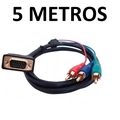 Cabo Vga Macho P/ Vídeo Componente 5 Metros - Xc-vga-vc3-5m