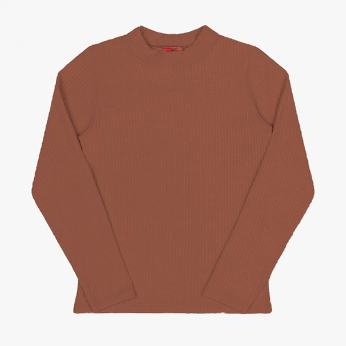 Blusinha Manga Longa Malha Canelada Romitex - Feminina