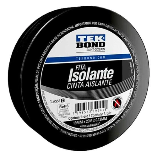 Fita Isolante Uso Geral 19mmx20m Tekbond - Pct / 10