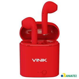 Fone de Ouvido Bluetooth Easy W1+ Tws True Wireless - Vermelho