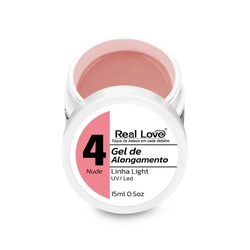 Gel de Alongamento para Unhas Linha Light 15ml - Real Love N4 Nude