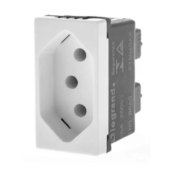 Modulo Conector Tomada Legrand Pial Plus+ 2p+t 10a 250v 1m Branco  615040bc