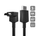 CABO HDMI 2.1 8K 3M PCYES CONECTOR 90° VERTICAL PRETO - PH21-3V-E - 284843