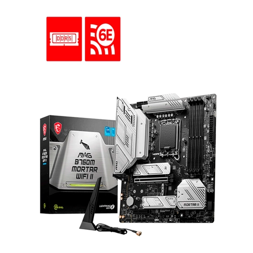 Placa Mãe MSI MAG B760M Mortar, Chipset B760, WIFI, Intel LGA 1700, MATX, DDR5 - 911-7E01-012
