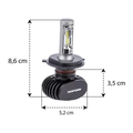 Lampada Ultra Led Tarponn Tp-6104 H7 12v 40w 4000lm 6500k Tp-6104 Par