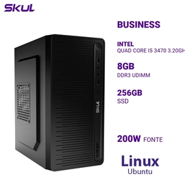 Computador B500 Quad Core I5 3470 3.20ghz Memória 8gb Ddr3 Ssd 256gb Fonte 200w  Linux Ubuntu