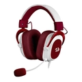 Headset Gamer Redragon Hero Driver de 53mm P3 Branco com Vermelho - H530-R