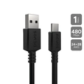 Cabo Usb a 2.0 Macho P/ Usb Tipo-c - Preto - 1 Metro - Puacp-01