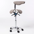 Cadeira Mocho Ergonômico Exclusiva 360° Graus Com Apoio e Suporte Cinza