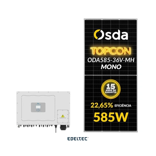 Gerador Edeltec Solar Deye 108,81 Kwp Tri. 220v Laje (75k/585w)