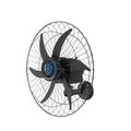 Ventilador Osc Parede Falcon 60cm 6 Pás Bivolt - Preto/azul