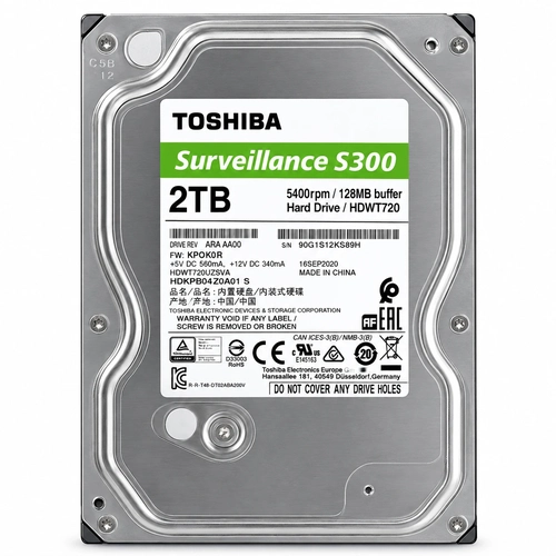 HD 2TB TOSHIBA S300 SURVEILLANCE 5400RPM 128MB 3.5 - HDWT720UZSVA