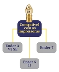 Bico Impressora Ender-7 Ender-5 S1 Ender-3 V3 Se 0.4mm