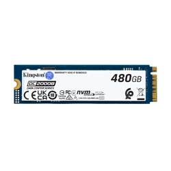 SSD Kingston NV2, 480GB, M.2 2280 PCIe, NVMe, Leitura: 7000MB/s e Gravação: 800MB/s -  SEDC2000BM8/480G