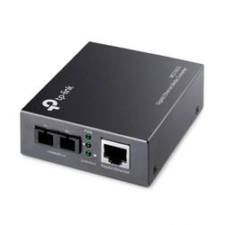 Conversor De Mídia Tp-link Gigabit Ethernet Para Fibra Ótica - Mc210cs
