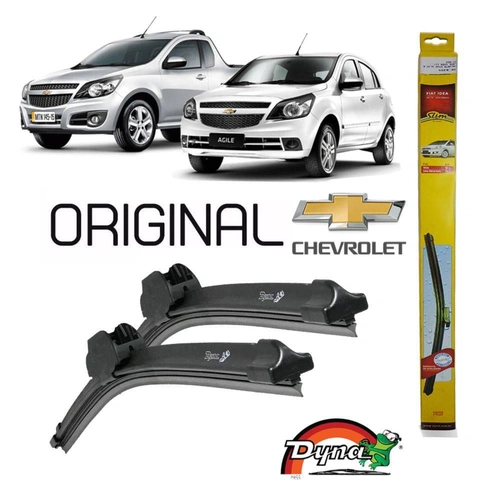 Par Palheta Original Dianteira Limpador Gm Chevrolet Montana Nova 2011 Em Diante Sd3 53cm/45cm