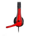 Headset Gamer C3TECH C/Microfone P2 Preto e Vermelho - PH-30BK