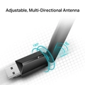 Adaptador Usb Wireless Ac600 Archer Dual Band 2.4ghz e 5ghz Antena 5dbi T2u Plus