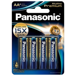 Pilha AA Alcalina Premium Panasonic com 4 Unidades - Lr6egr/4b96