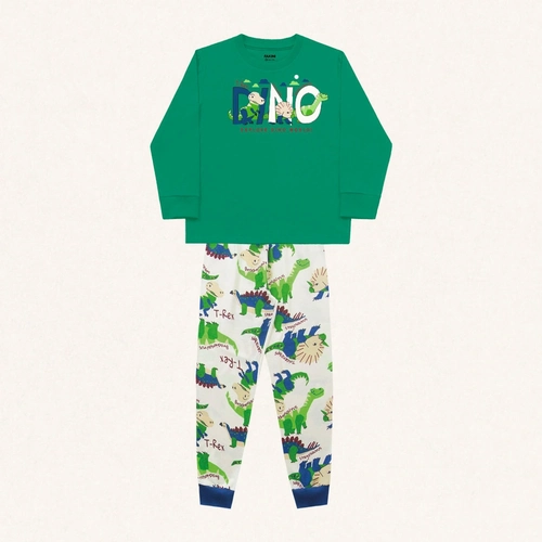 Conjunto Pijama Moletom Peluciado Dino Fakini - Masculino