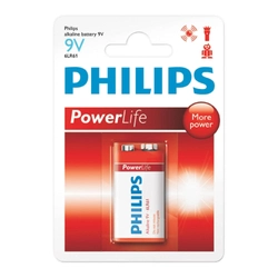 Bateria Alcalina 9V PowerLife 6LR61P1B/97 - Philips