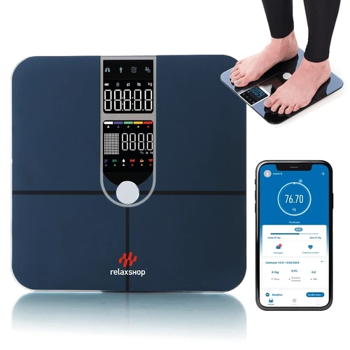 Balança Digital Bioimpendância Corporal Inteligente Bio Plus Preta